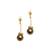 Lush Brown and Gold Drop Earrings