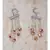 Beautiful Silver and Rose Pink Dangle Earrings