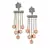 Beautiful Silver and Rose Pink Dangle Earrings