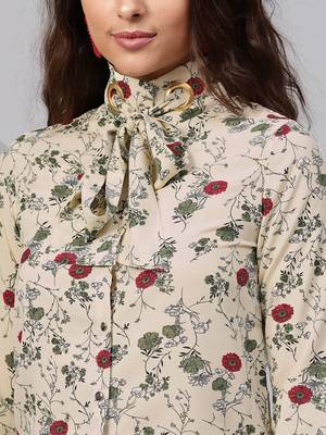 Multicolor printed polyester tops 3