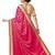 Pink embroidered silk saree with blouse