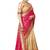 Pink embroidered silk saree with blouse