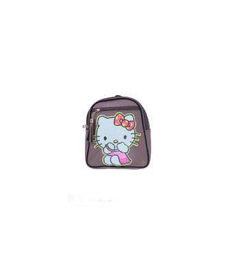 Morus Brown Kitten Printed Backpack For Girls 1