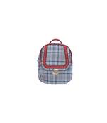 Morus Pink Checkered Pu Leather Backpack For Girls