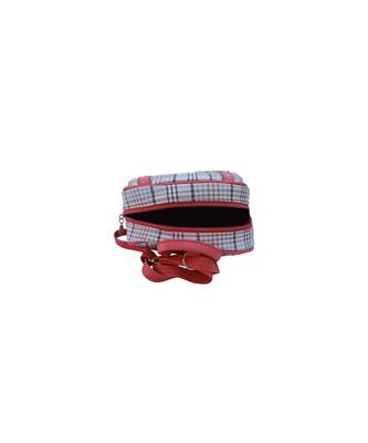 Morus Pink Checkered Pu Leather Backpack For Girls 3