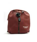 Morus Pink Plain Pu Leather Backpack For Girls