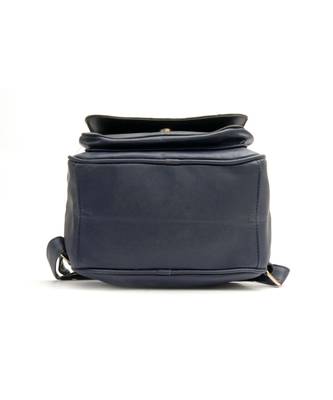 Morus Black Plain Pu Leather Backpack For Girls 4
