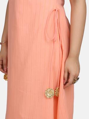 Coral Embroidered Kurta And Dupatta 8