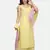 YELLOW EMBROIDERED KURTA AND PALAZZO WITH OMBRE DUPATTA