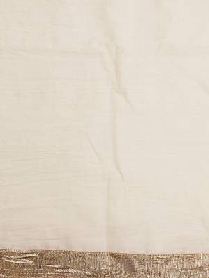 Off White Embroidered Kurta With Palazzo And Dupatta 10