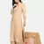 beige lace attached kurta with palazzo and dupatta