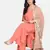 CORAL  EMBROIDERED KURTA WITH PALAZZO AND DUPATTA
