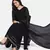 BLACK SOLID KURTA WITH PANT AND DUPATTA