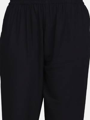 Black Solid Kurta With Pant And Dupatta 7