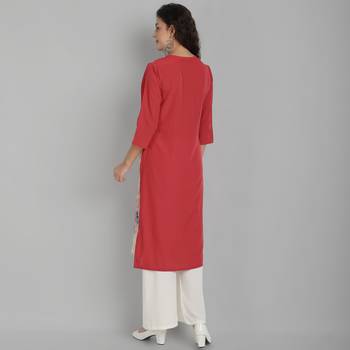 Red printed crepe ethnic-kurtis 5