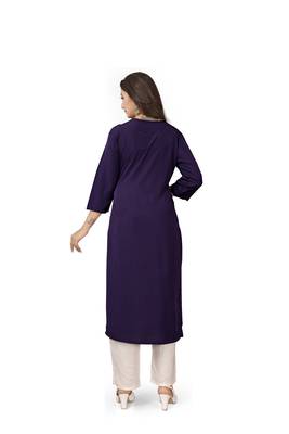 Blue printed rayon ethnic-kurtis 5