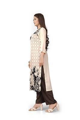 Cream printed rayon ethnic-kurtis 4