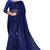 Dark Blue Net Saree With Blouse