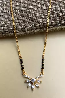 Silver mangalsutra