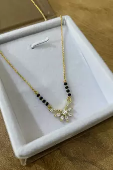 Silver mangalsutra