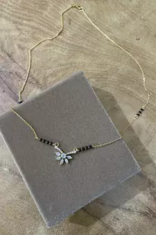 Silver mangalsutra