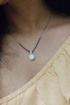Silver mangalsutra
