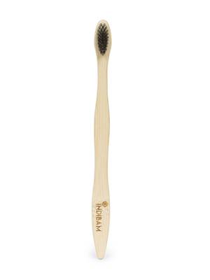 INDIBAM Adult Bamboo Tooth Brush with charcoal infused bristles (Set of 2) 2