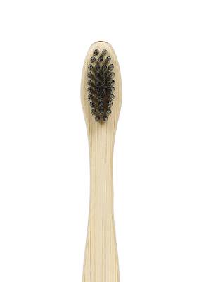 INDIBAM Adult Bamboo Tooth Brush with charcoal infused bristles (Set of 2) 4