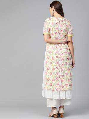 White printed cotton kurtis 3
