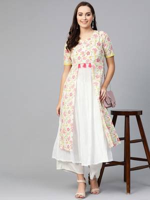 White printed cotton kurtis 5