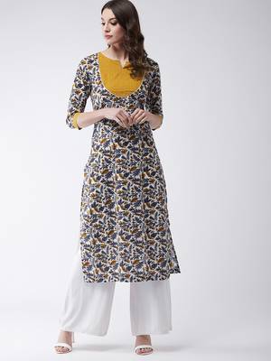 Multicolor printed cotton kurtis 1