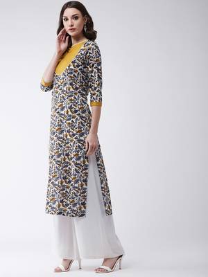 Multicolor printed cotton kurtis 2