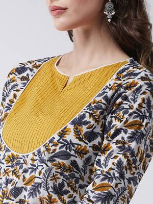 Multicolor printed cotton kurtis 4