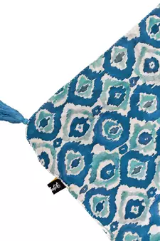 Pleasing Viscose Fabric Blue Printed women SQUARE scarf