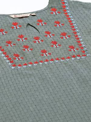 Grey plain rayon kurtas-and-kurtis 3