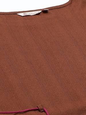 Brown plain rayon kurtas-and-kurtis 4