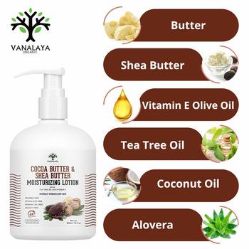  Cocoa Butter & Shea Butter Moisturizing Lotion with Vitamin E and coconut oil  Moisturizer 300ml 4