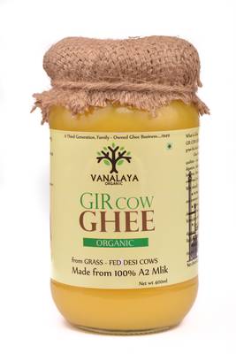  A2 Gir Cow Ghee, pure desi ghee made from traditional bilona method Ghee 400 ml  1