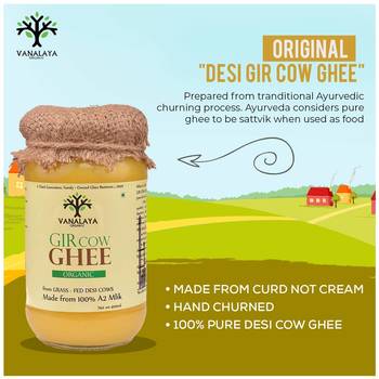  A2 Gir Cow Ghee, pure desi ghee made from traditional bilona method Ghee 400 ml  2