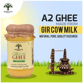  A2 Gir Cow Ghee, pure desi ghee made from traditional bilona method Ghee 400 ml  3