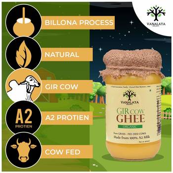  A2 Gir Cow Ghee, pure desi ghee made from traditional bilona method Ghee 400 ml  4