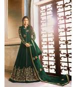 green embroidered georgette semi stitched salwar