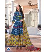 blue embroidered silk stitched salwar