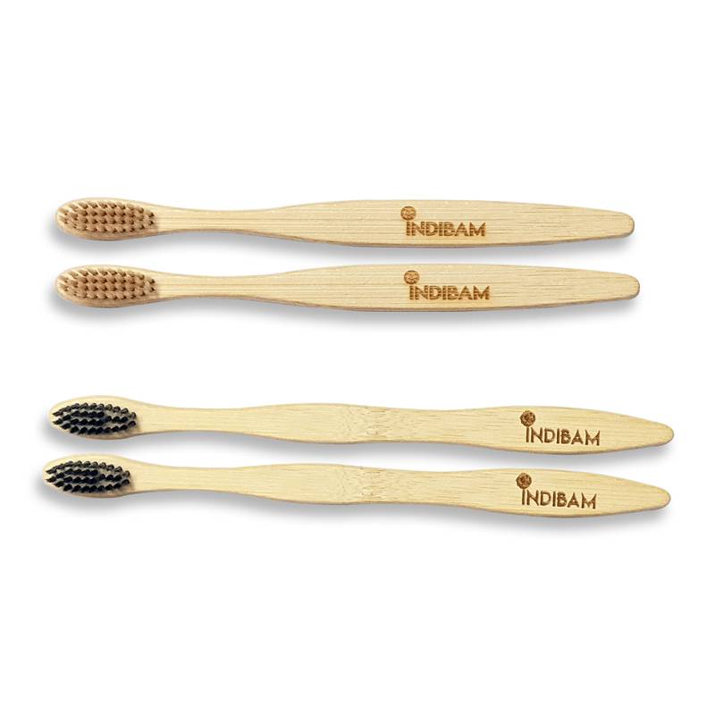 INDIBAM FAMILY PACK of 4 Toothbrushes.
