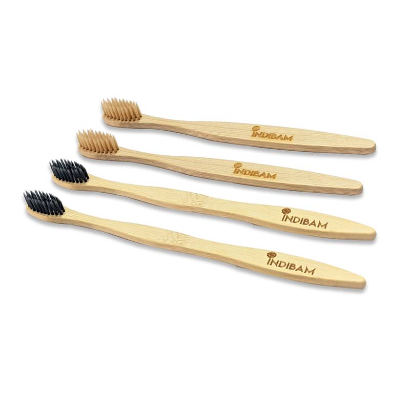 INDIBAM FAMILY PACK of 4 Toothbrushes.