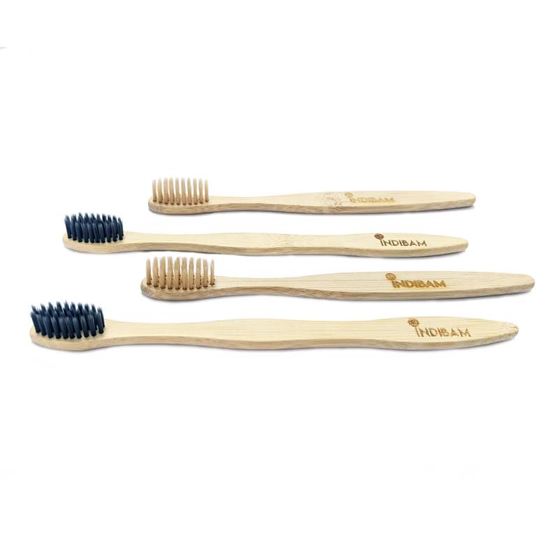 INDIBAM FAMILY PACK of 4 Toothbrushes.