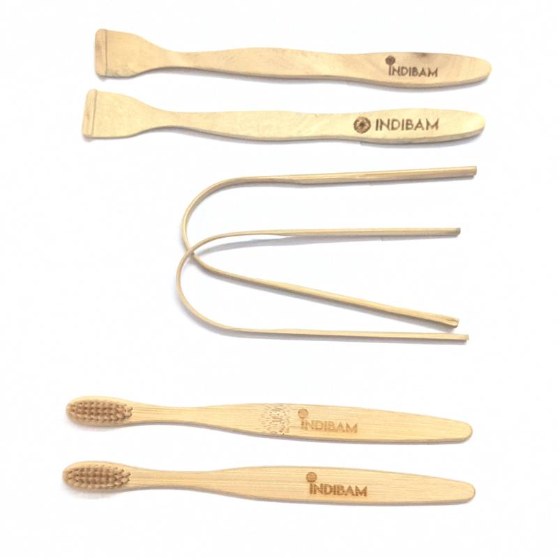 INDIBAM COMPLETE ORAL CARE PACK (Total Qty - 6 Pcs) toothbrushes.