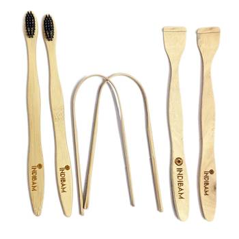 INDIBAM COMPLETE ORAL CARE PACK (Total Qty - 6 Pcs) toothbrushes. 1