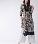 Blue printed cotton kurtis