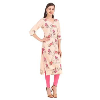 Beige embroidered georgette chikankari-kurtis 5